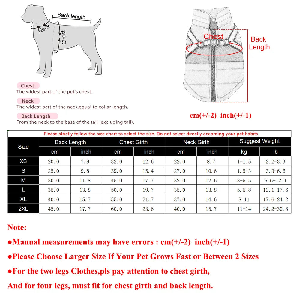 Manteau d'hiver imperméable et réfléchissant avec harnais pour chien